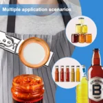 Ouvre-bocal manuel réglable en acier inoxydable, ouvre-couvercle de bouteille pour mains débiles, poignée facile, accessoires de cuisine, Gadgets, outils – Image 4