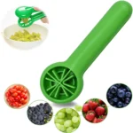 Coupe-Uvaux multifonctionnel vert, coupe-fruits et légumes, Gadgets de cuisine créatifs sans lame, accessoires de cuisine 1 pièce