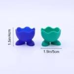 Tasse à œufs en Silicone souple coloré, 5 pièces, tasse de service d'œufs bouilli, plateau à œufs, supports d'œufs, outils de cuisine, Gadgets – Image 4