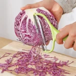 Broyeur de chou en acier inoxydable, éplucheur de légumes, coupe à large bouche, salade de fruits, râpes de pommes de terre, couteau, Gadgets de cuisine – Image 2