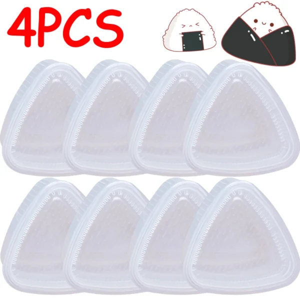 Moules triangulaires pour boules de riz, presse pour machine à Sushi, moule triangulaire japonais Onigiri, boule de riz, Gadget Bento, accessoires de cuisine, 4/1 pièces