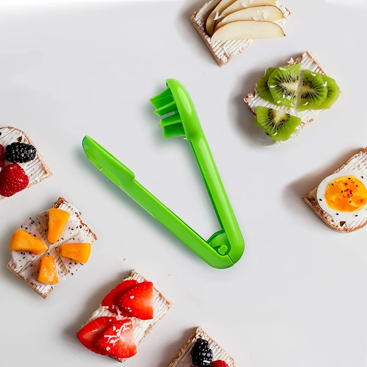 Coupe-Uvaux multifonctionnel vert, coupe-fruits et légumes, Gadgets de cuisine créatifs sans lame, accessoires de cuisine 1 pièce – Image 3