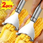 Éplucheur de maïs en acier inoxydable, dénudeur de maïs dentelé, rasoir Cob, raboteuse, batteuse, coupe, outil de cuisine pour fruits et légumes