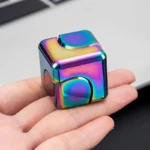 Dés magiques carrés en métal, Cube rotatif, Fidget Spinner, anxiété, anti-Stress, autisme, jouets tdah, Gadgets EDC pour adultes et adolescents, cadeaux amusants – Image 5