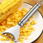 Éplucheur de maïs en acier inoxydable, dénudeur de maïs dentelé, rasoir Cob, raboteuse, batteuse, coupe, outil de cuisine pour fruits et légumes – Image 3