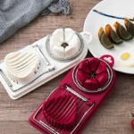 Coupe-œufs multifonctionnel en acier inoxydable, trancheur d'œufs, moule en forme de fleur, coupe-viande pour déjeuner, Gadgets de cuisine – Image 3