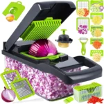 Cocina-Hachoir à Légumes Multifonctionnel avec mir, Trancheur de Fruits, Broyeur de Pommes de Terre, Gadgets de Broyage de Carottes, 14 en 1, 16 en 1